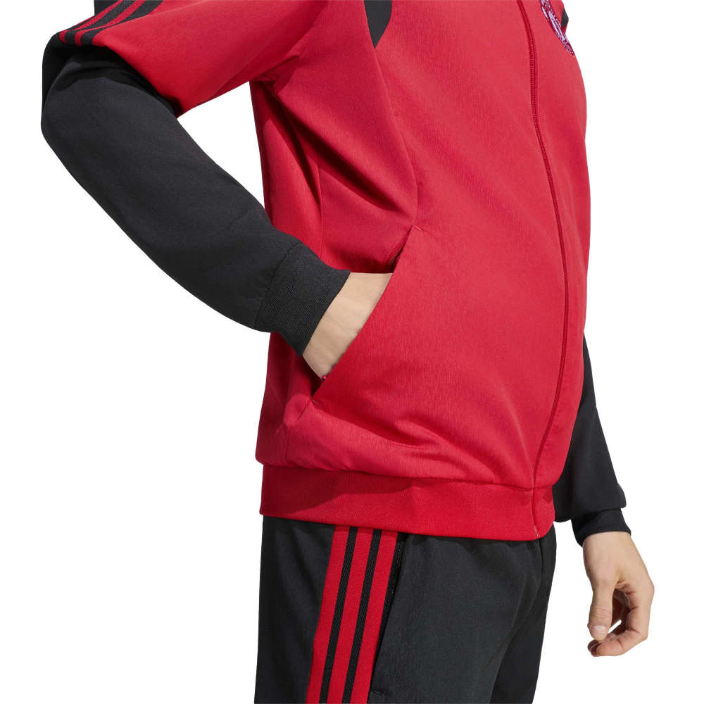 Adidas Manchester United Tiro Presentation Fotballjakke 26/27 Rød/Sort