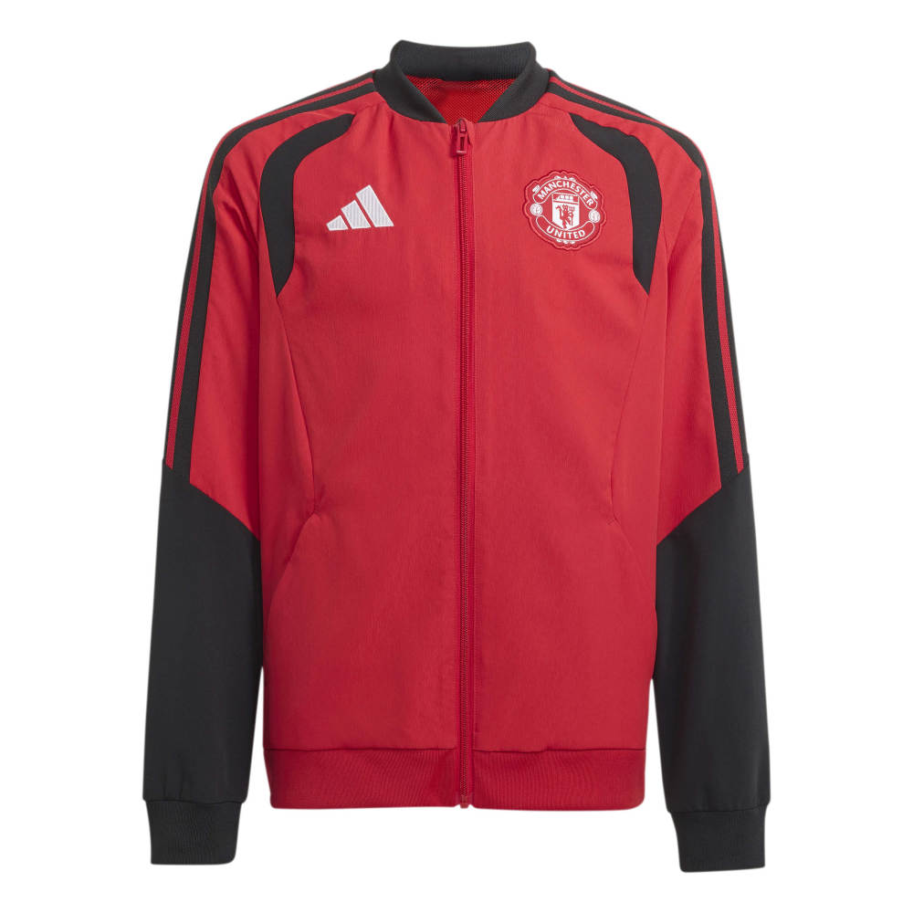 Adidas Manchester United Tiro Presentation Fotballjakke 26/27 Barn Rød/Sort