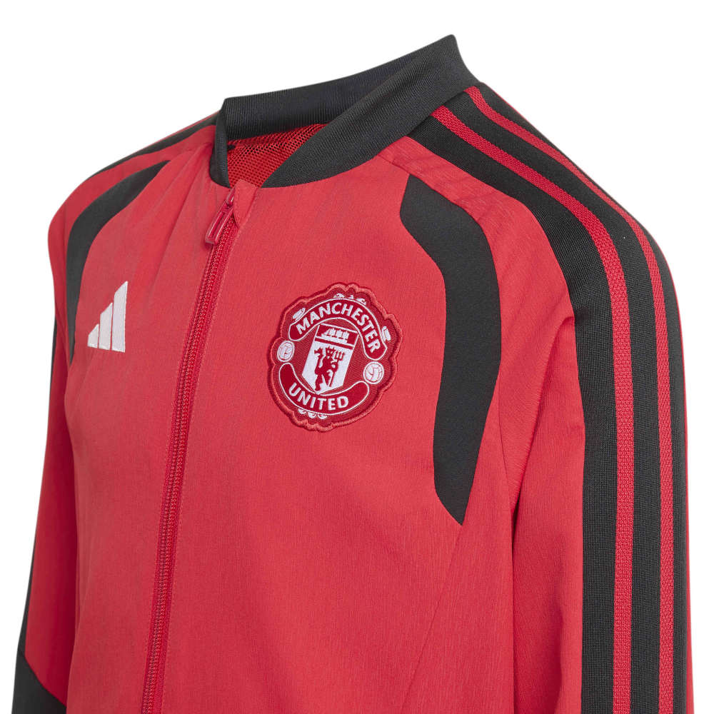 Adidas Manchester United Tiro Presentation Fotballjakke 26/27 Barn Rød/Sort