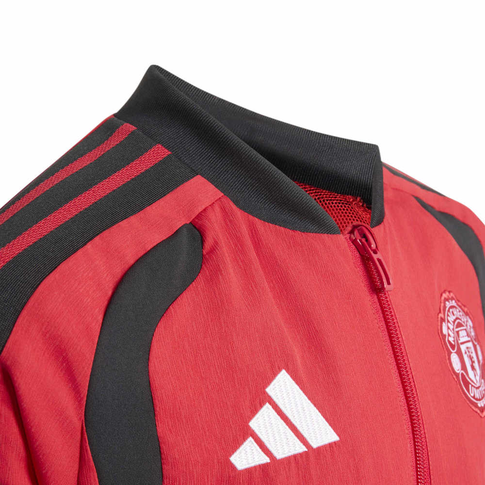 Adidas Manchester United Tiro Presentation Fotballjakke 26/27 Barn Rød/Sort