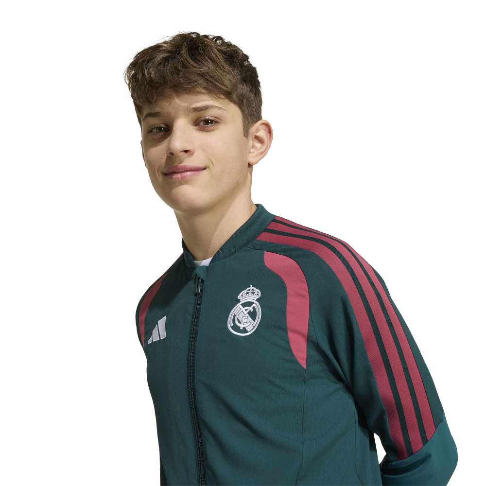 Adidas Real Madrid Tiro Presentation Fotballjakke 26/27 Barn Grønn/Rosa