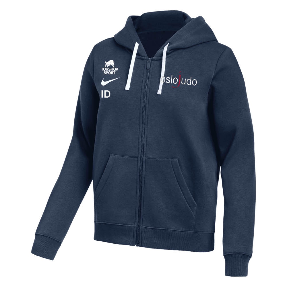 Nike Oslo Judoklubb Full-Zip Hettegenser Dame Marine