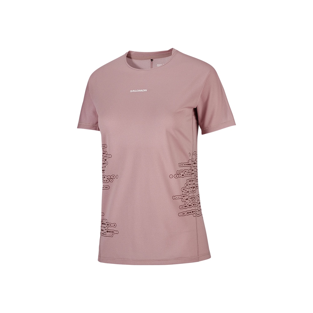 Salomon Sense Aero Graphic T-skjorte Dame Rosa