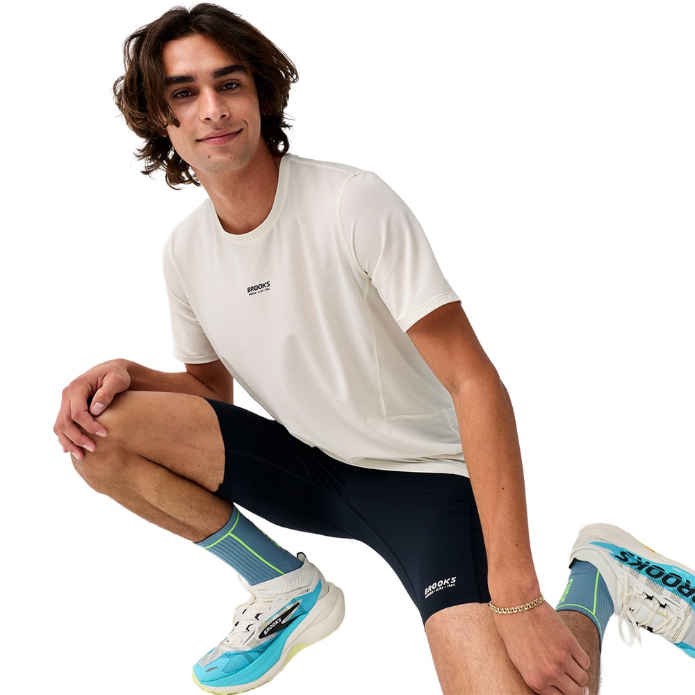 Brooks High Point Short Sleeve 2.0 T-skjorte Herre Hvit