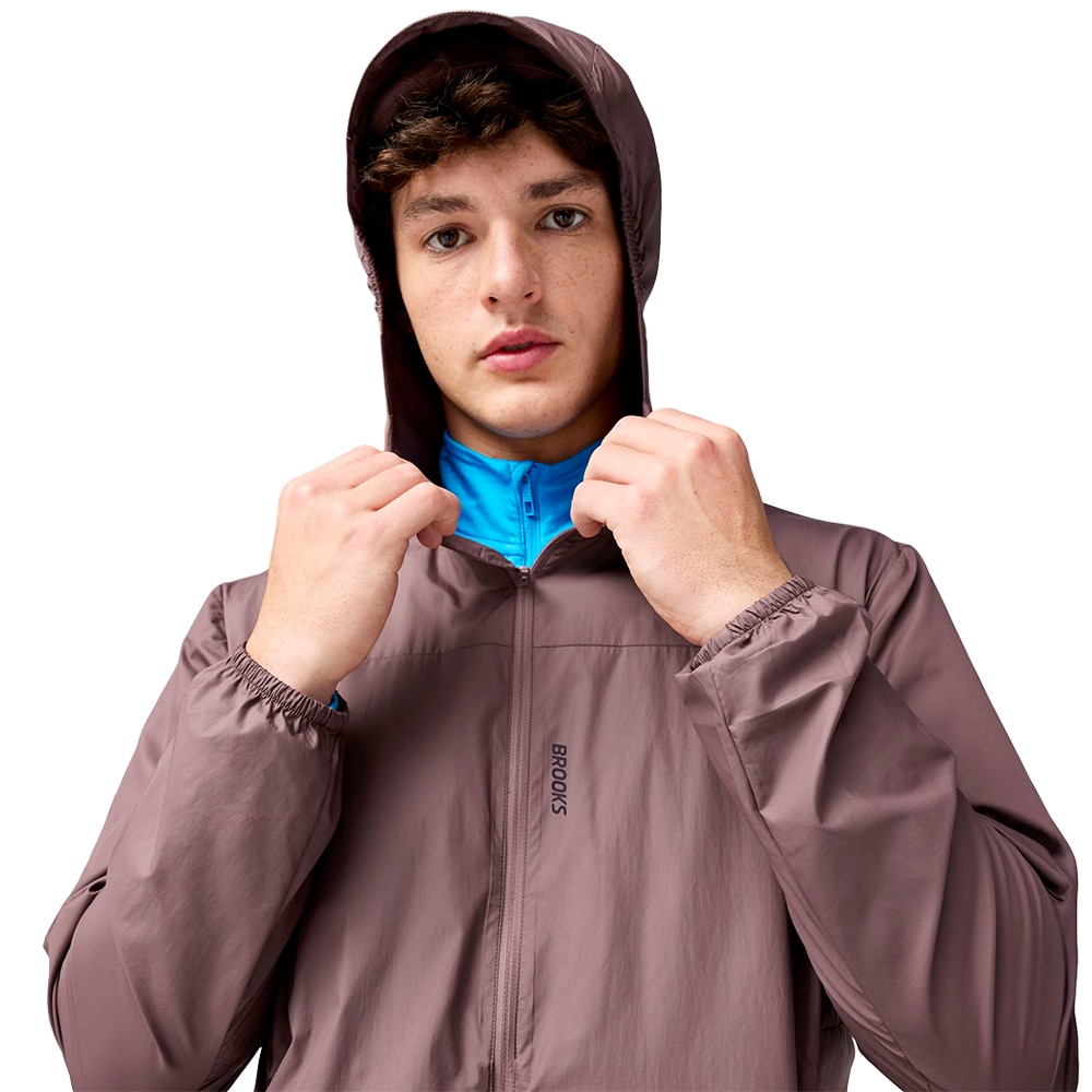 Brooks Canopy Packable Løpejakke Herre Burgunder