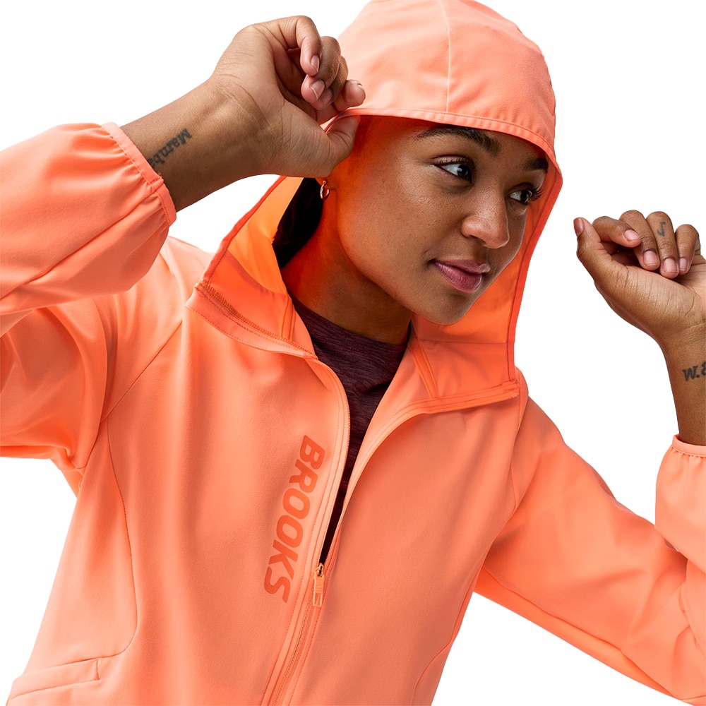 Brooks Canopy Jacket Løpejakke Dame Oransje