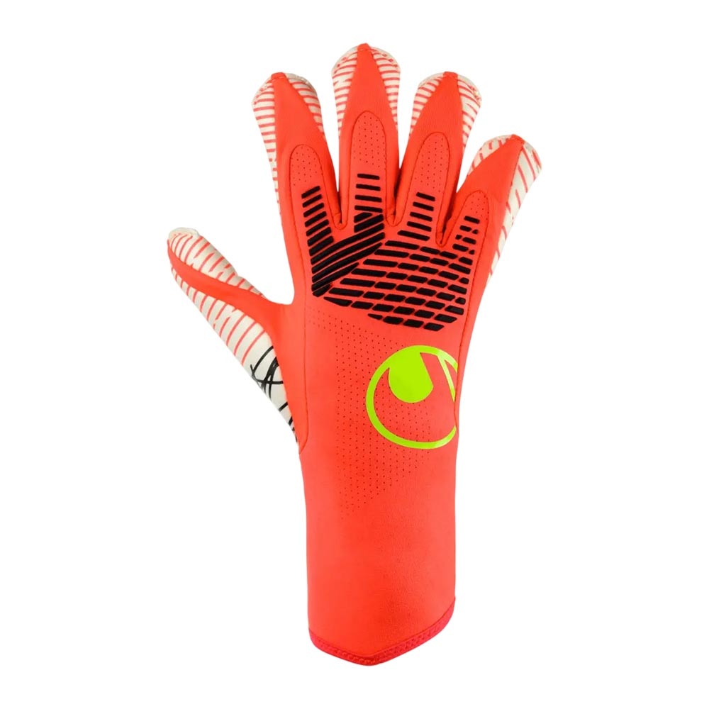 Uhlsport FM Ultragrip ZNE HYBD Keeperhansker Rød/Hvit/Gul