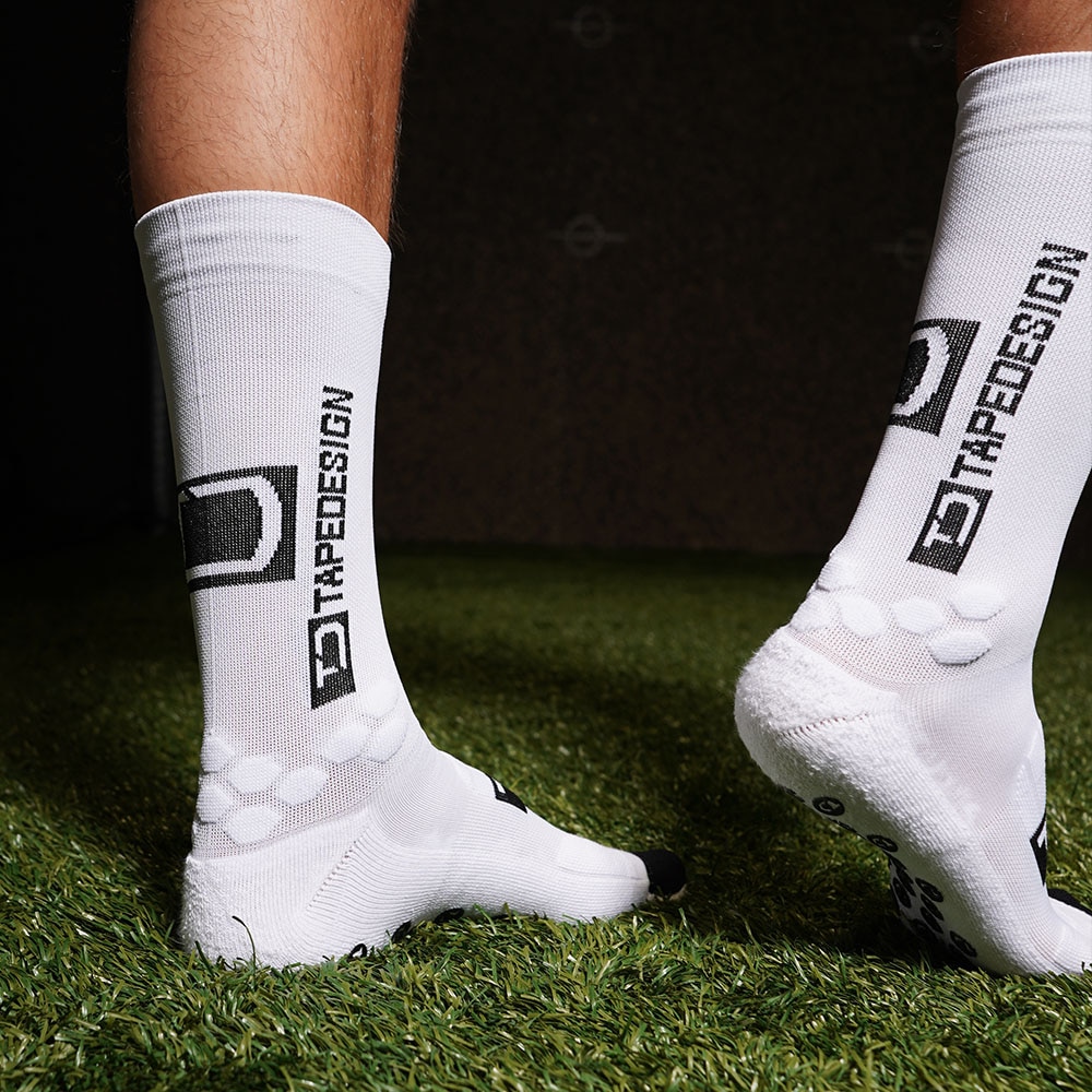 TAPEDESIGN Active Pro Grip Fotballstrømper Hvit