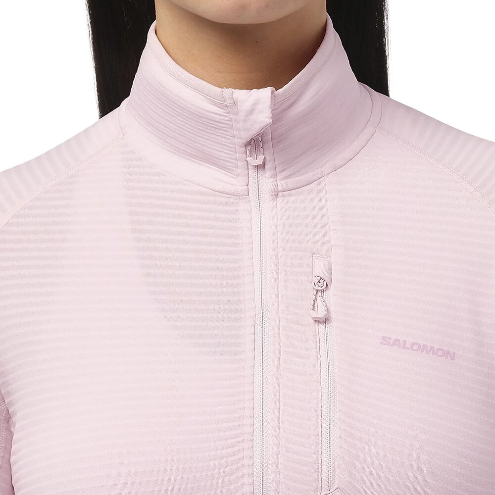 Salomon Essential Lightwarm Langermet Trøye Dame Rosa