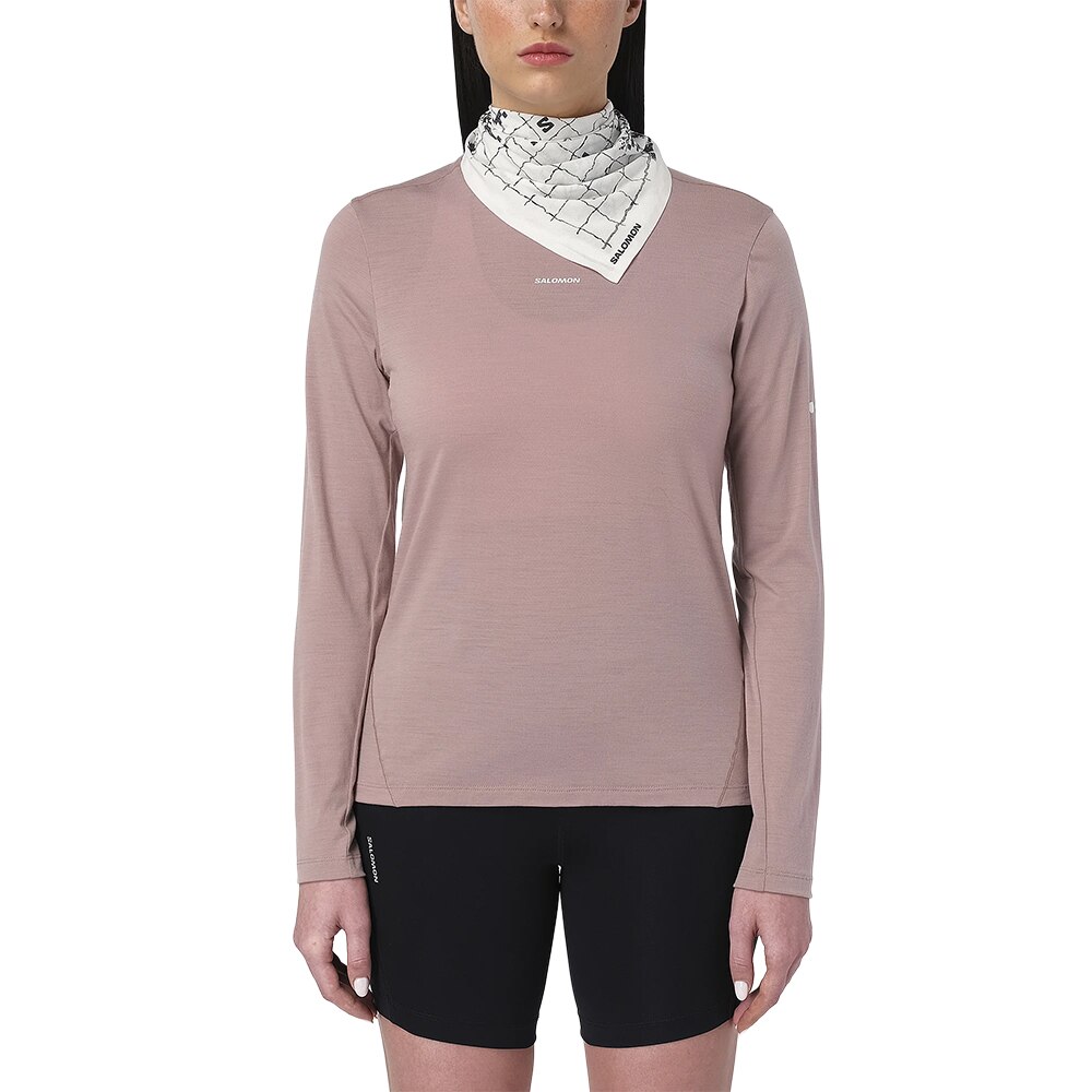 Salomon Sense Merino Langermet Trøye Dame Rosa