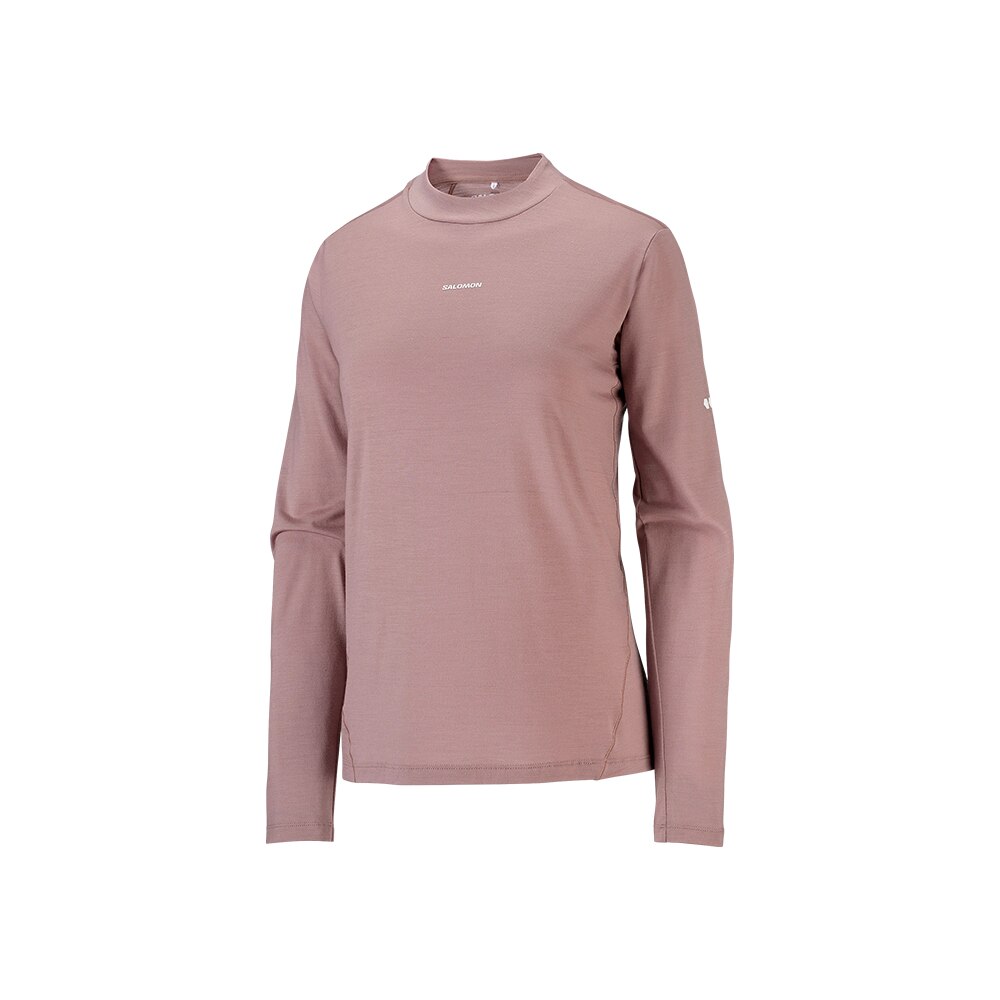 Salomon Sense Merino Langermet Trøye Dame Rosa