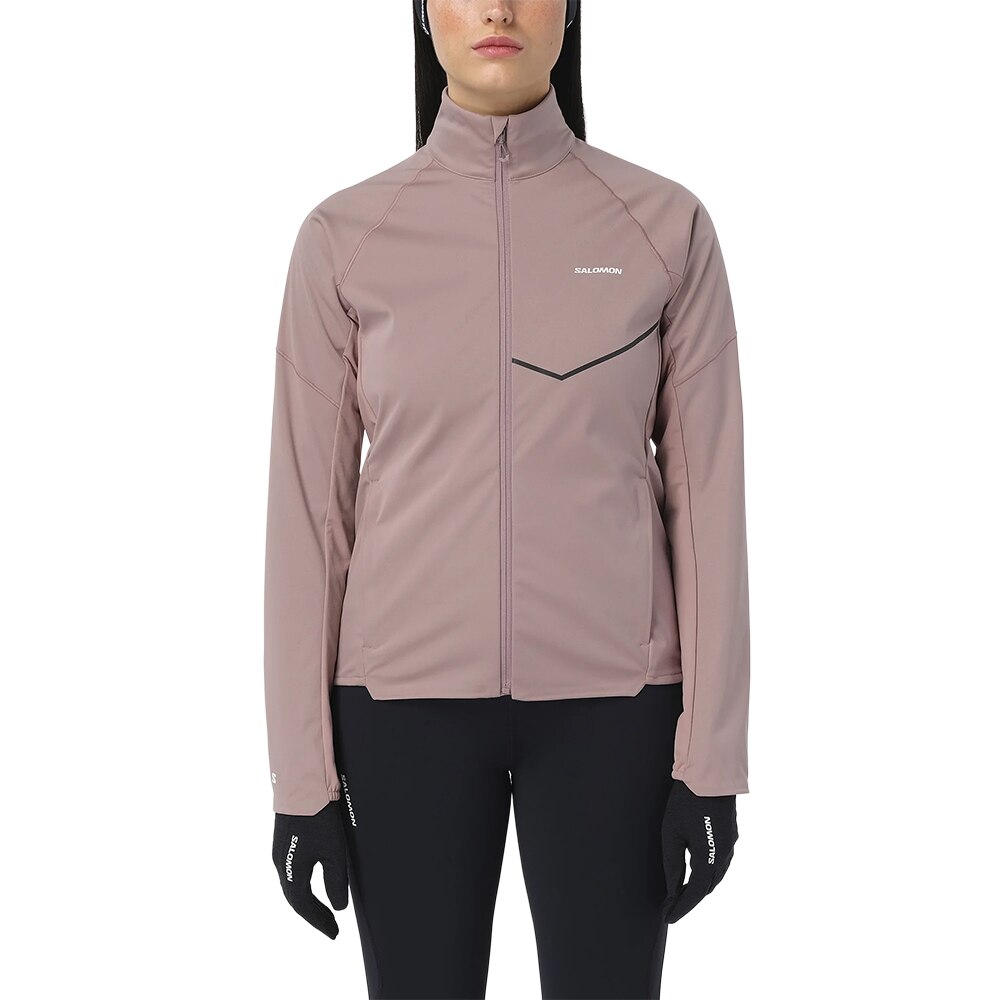 Salomon Sense Aero Softshell Løpejakke Dame Rosa