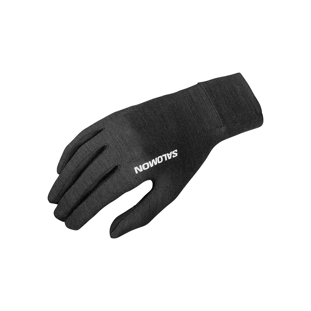 Salomon Merino Løpehansker Sort