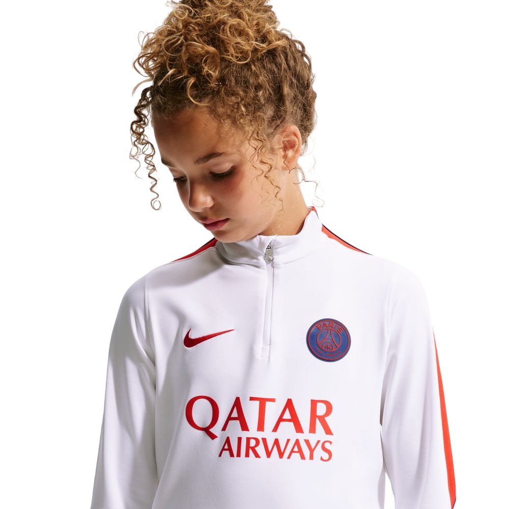 Nike PSG Dri-FIT Strike Treningsgenser 26/27 Barn Hvit/Rød