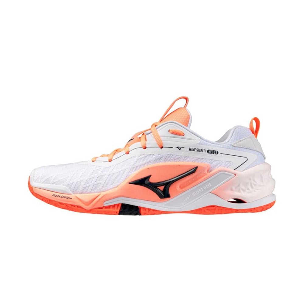 Mizuno Wave Stealth Neo 2.1 Håndballsko Hvit/Oransje/Sort