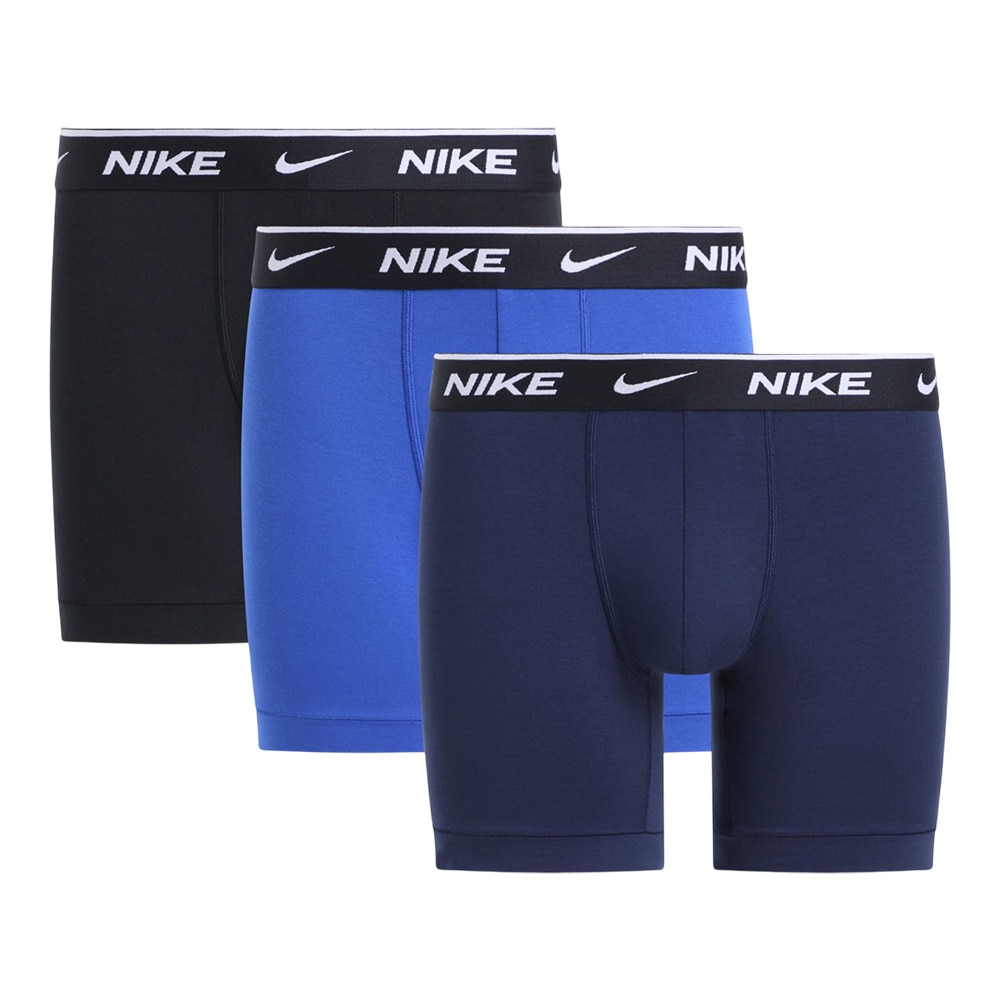 Nike Boxer Brief Cotton Stretch 3pk Blå