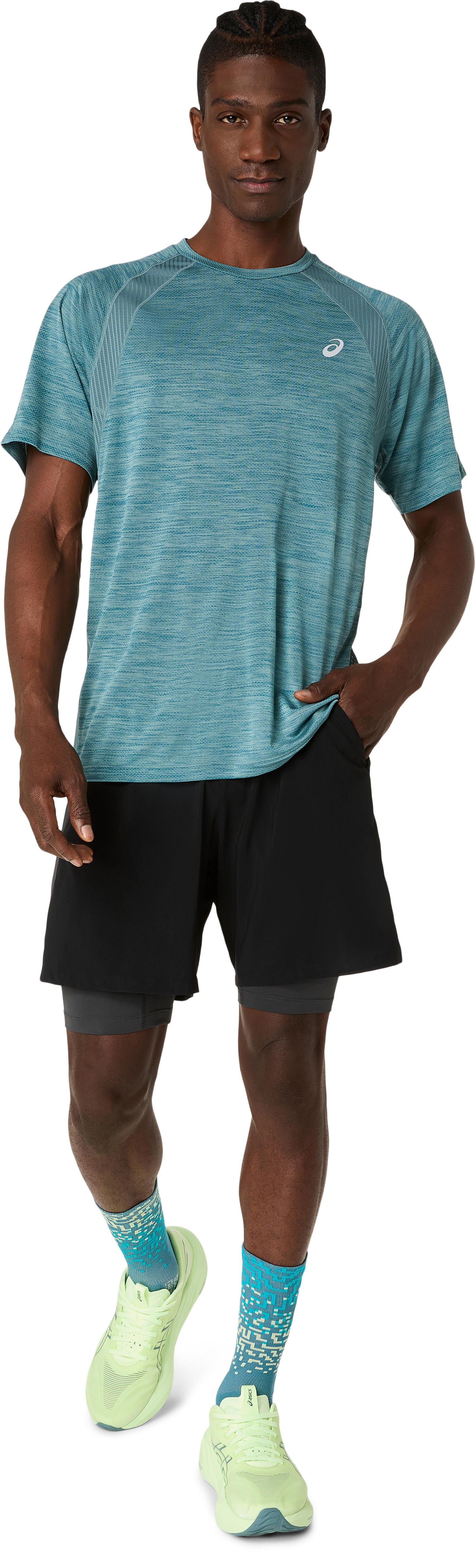 Asics Road T-skjorte Herre Turkis