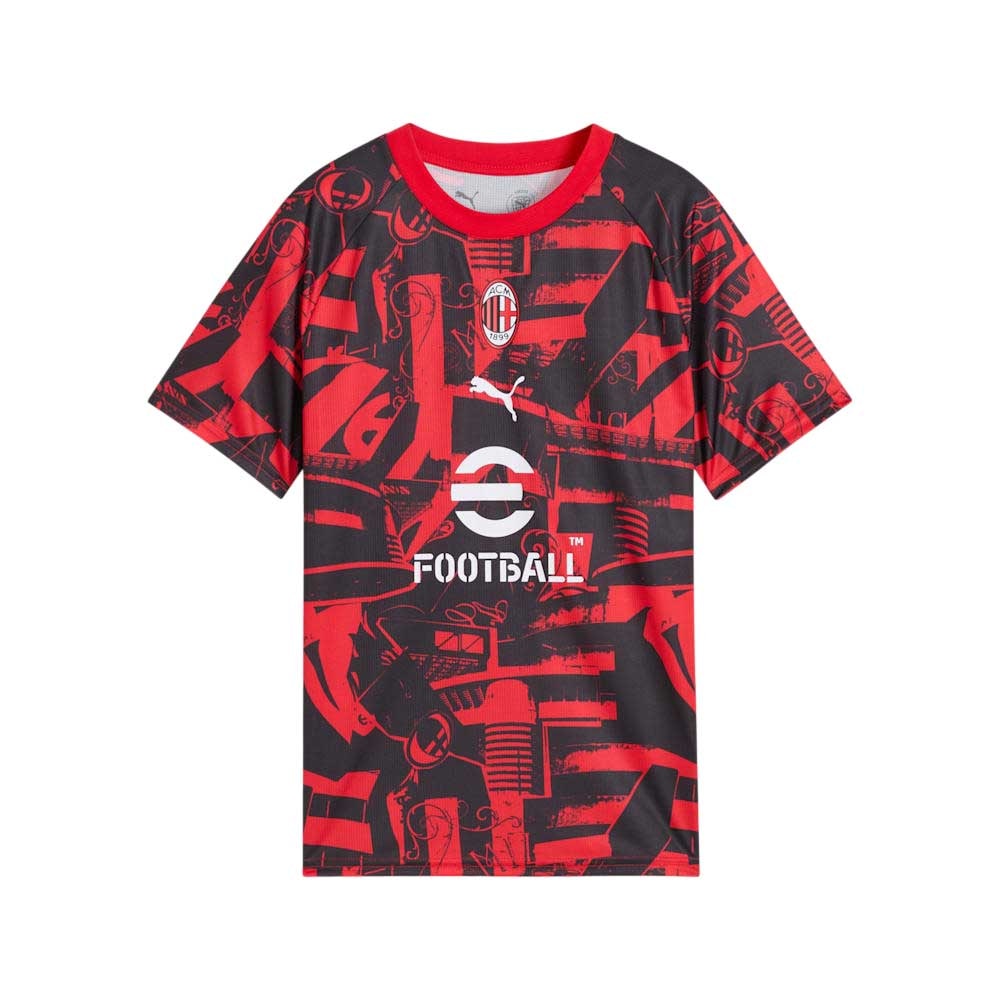 Puma AC Milan Pre Match Fotballtrøye 26/27 Barn Rød/Sort