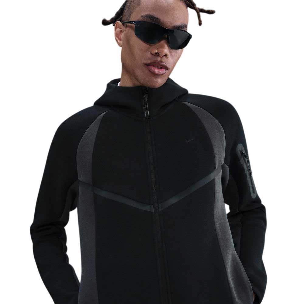 Nike Tech Fleece Pro Color-Block Fritidsjakke Sort/Grå