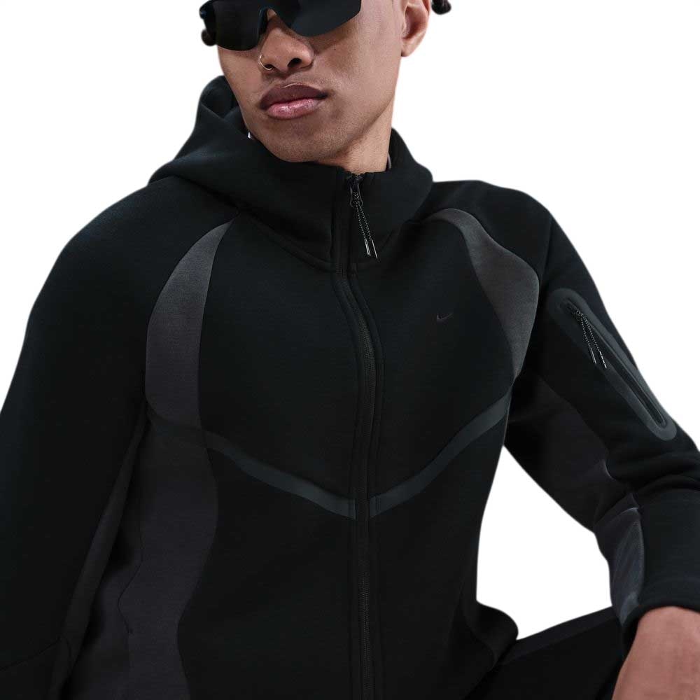 Nike Tech Fleece Pro Color-Block Fritidsjakke Sort/Grå