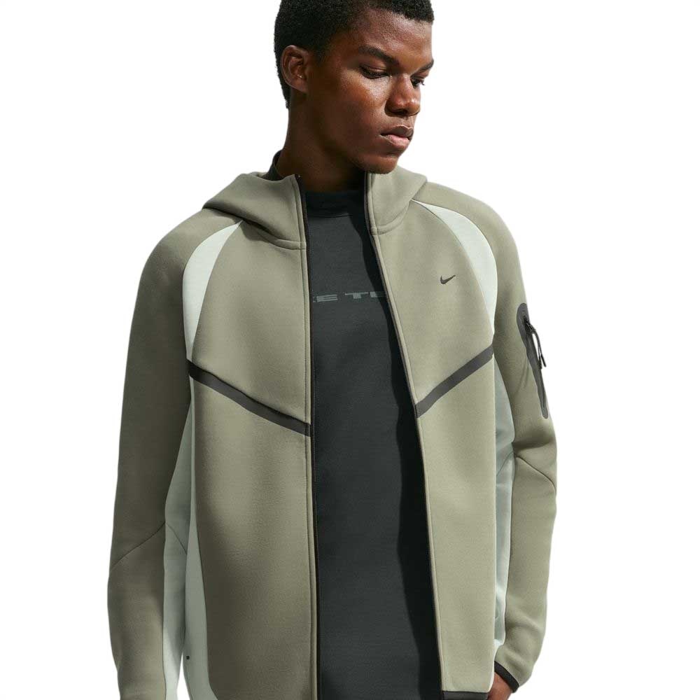 Nike Tech Fleece Pro Color-Block Fritidsjakke Grønn/Grå