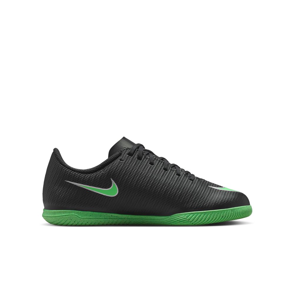 Nike Mercurial Vapor 17 Club IC Innendørs Fotballsko Barn Shadow Sort/Grønn
