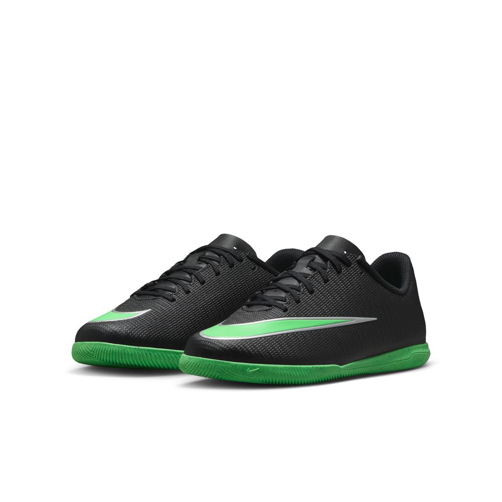 Nike Mercurial Vapor 17 Club IC Innendørs Fotballsko Barn Shadow Sort/Grønn