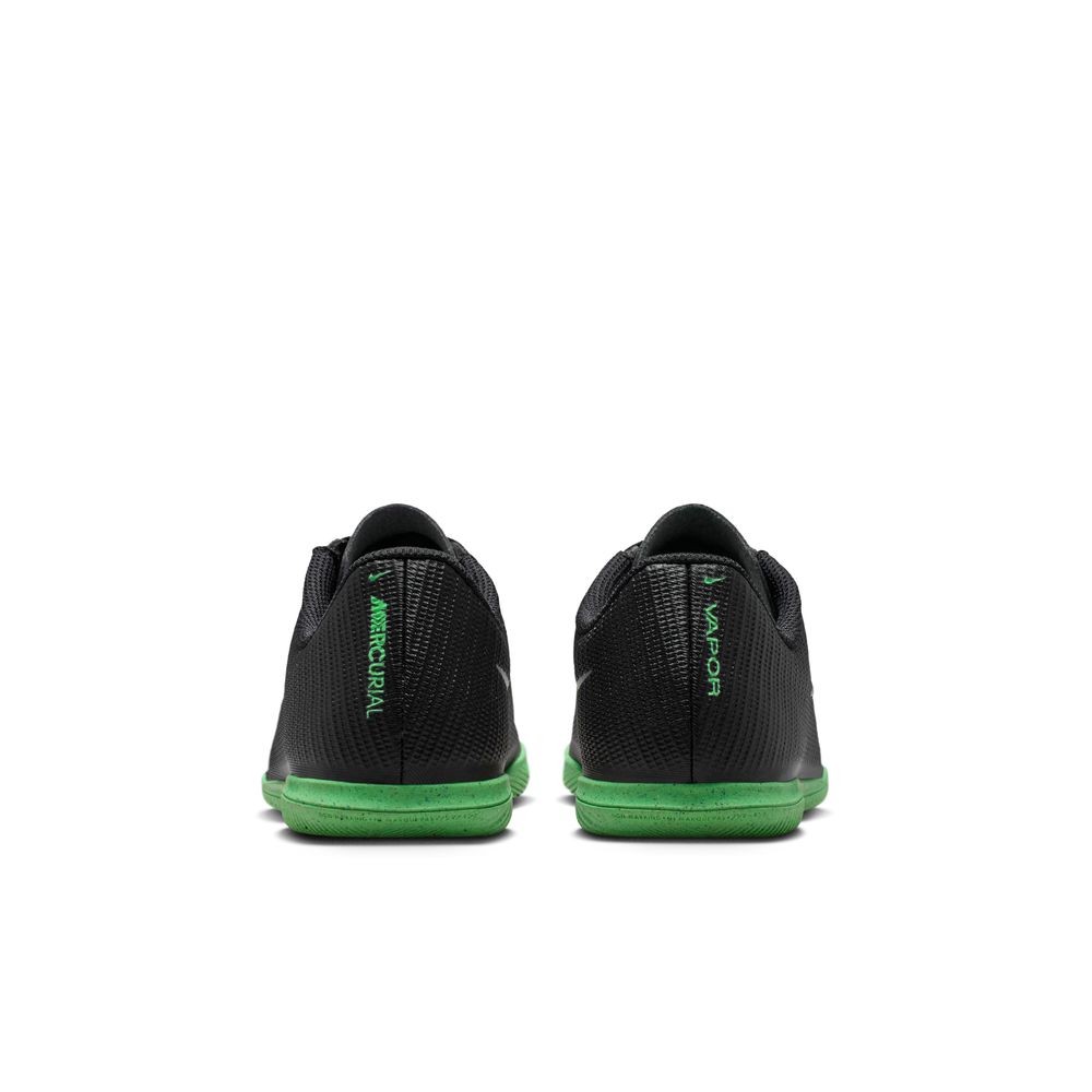 Nike Mercurial Vapor 17 Club IC Innendørs Fotballsko Barn Shadow Sort/Grønn