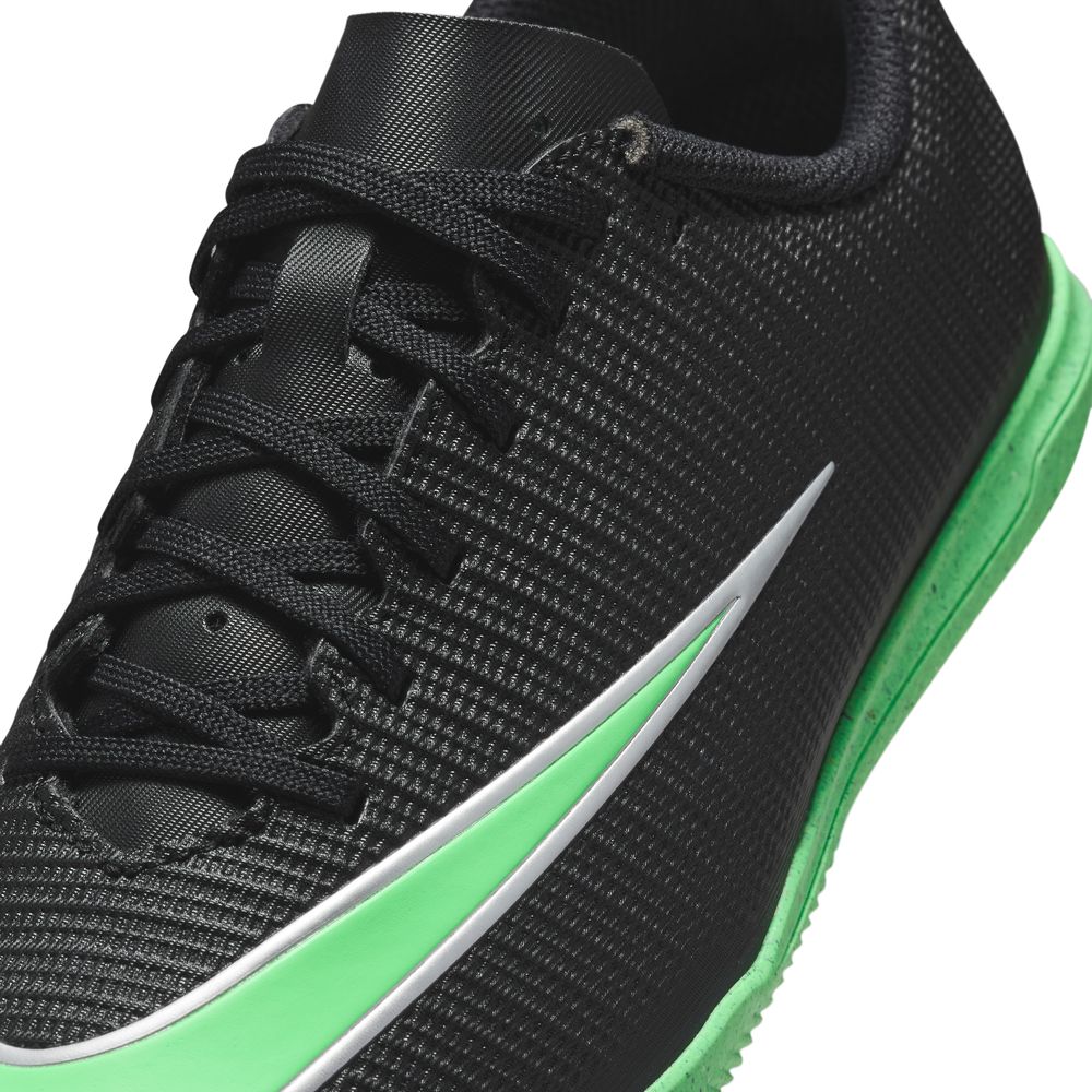 Nike Mercurial Vapor 17 Club IC Innendørs Fotballsko Barn Shadow Sort/Grønn