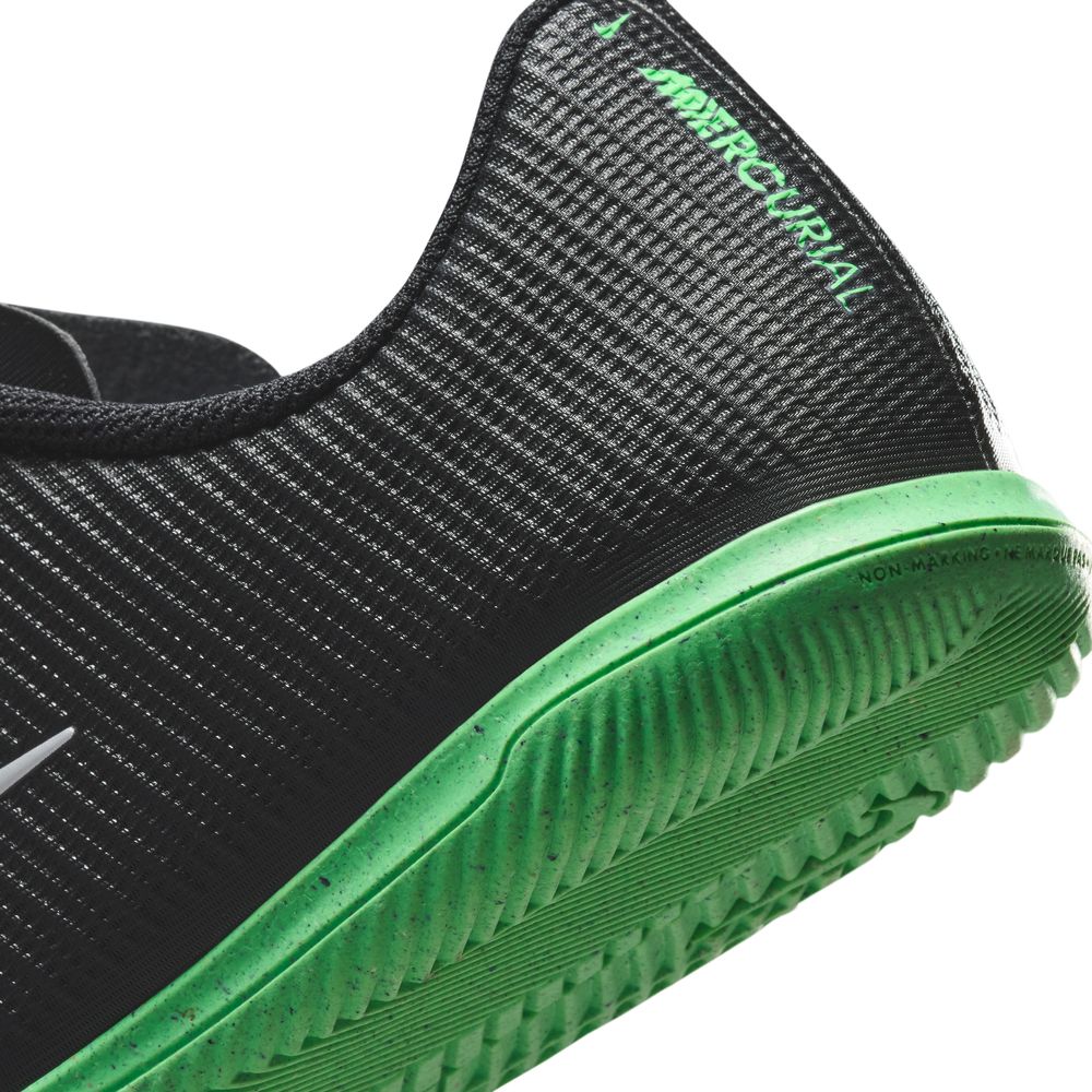 Nike Mercurial Vapor 17 Club IC Innendørs Fotballsko Barn Shadow Sort/Grønn