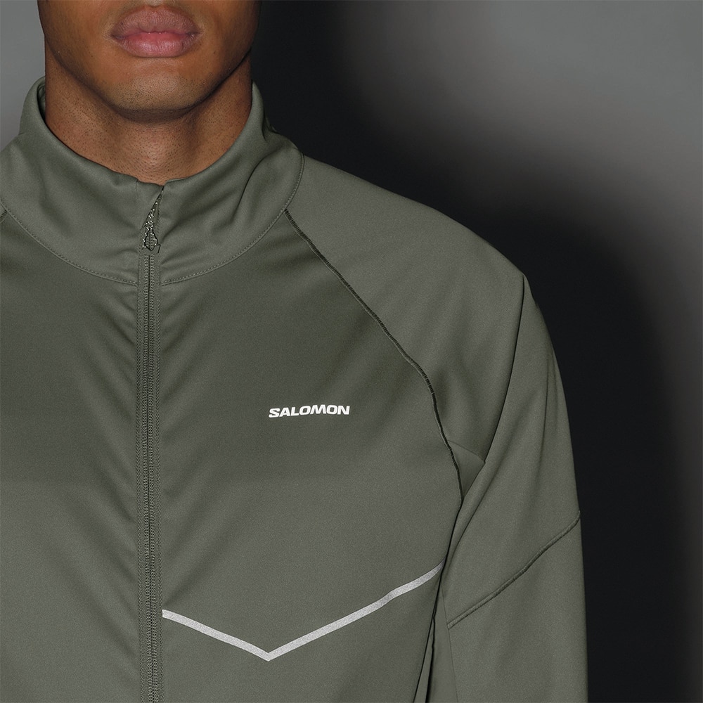 Salomon Sense Aero Softshell Løpejakke Herre Grå