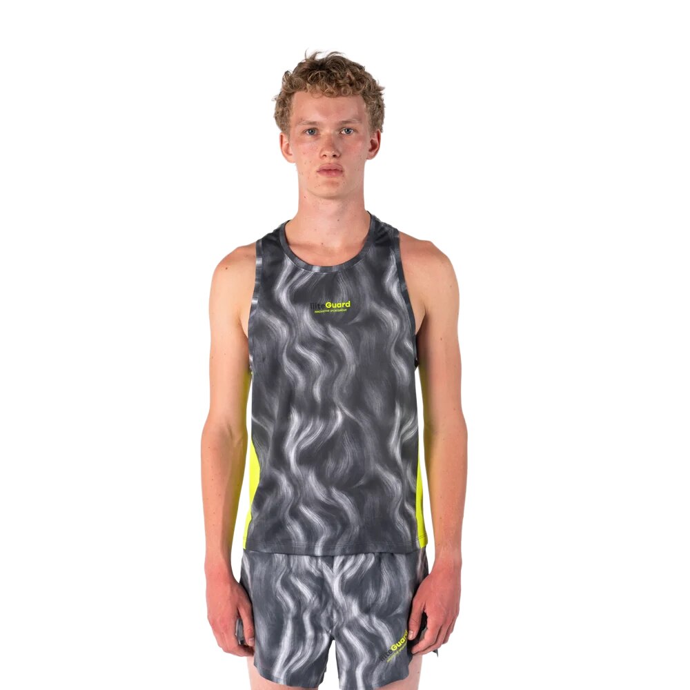 Liiteguard Race Ground-Tech Løpesinglet Herre Grå/Gul
