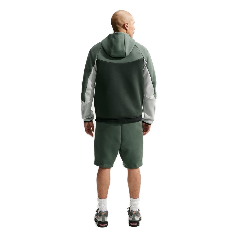 Nike Sportswear Tech Fleece Full-Zip Windrunner Hettegenser Grønn/Grå