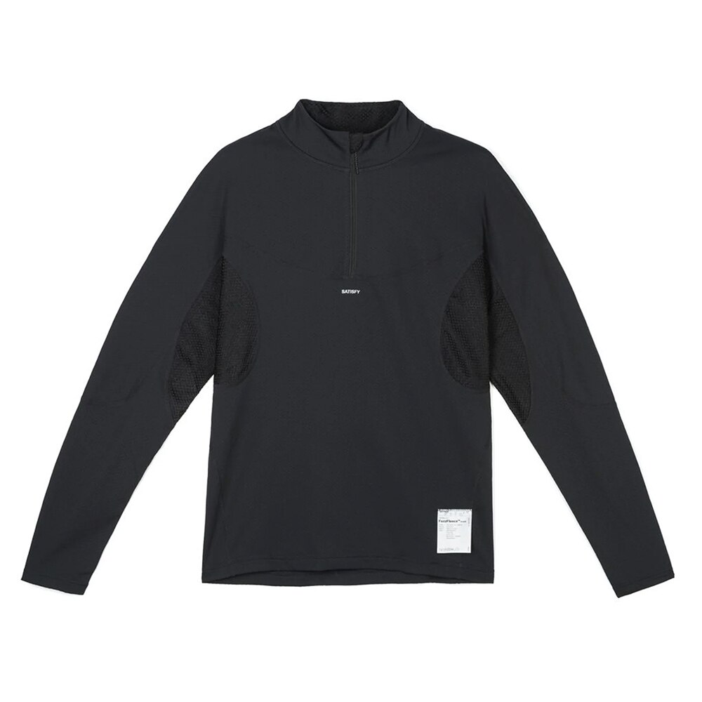 SATISFY FuzzFleece Octa Half-Zip Langermet Trøye Sort