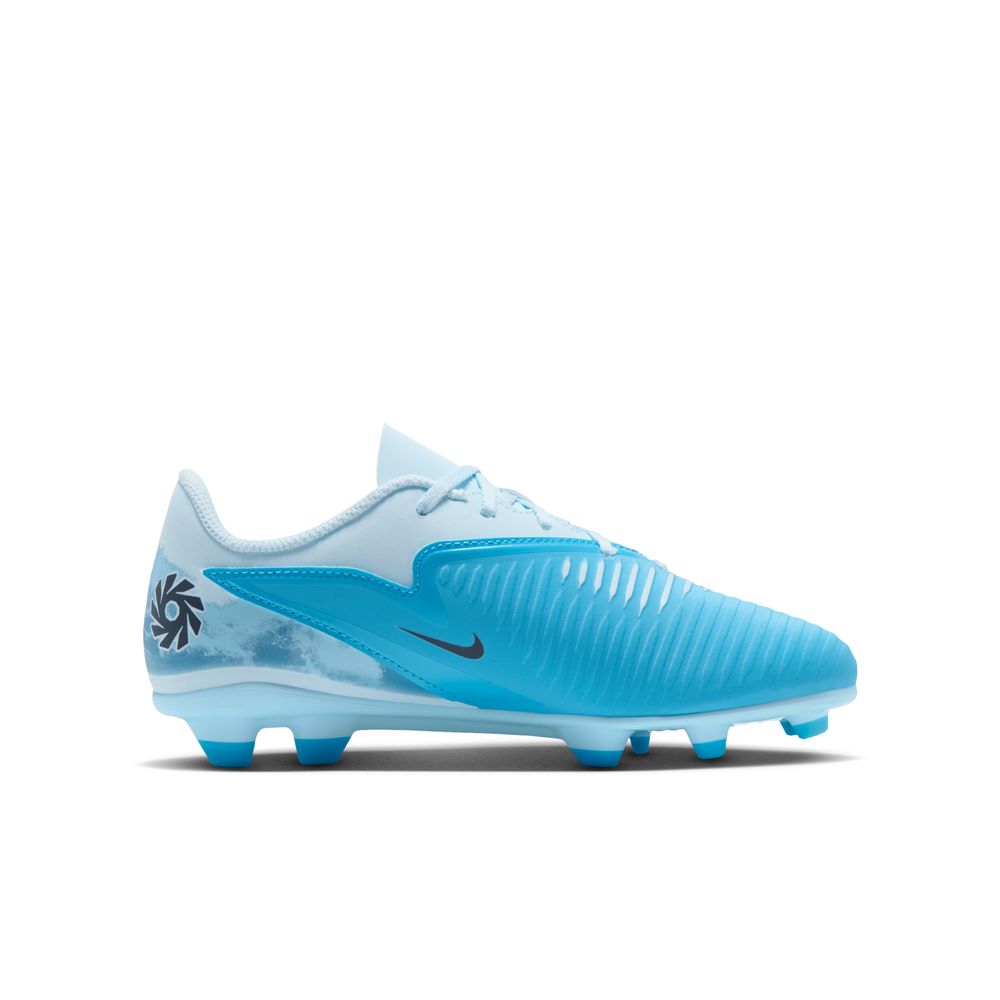 Nike Phantom 6 Low Club FG/MG Fotballsko Barn Haaland Blå