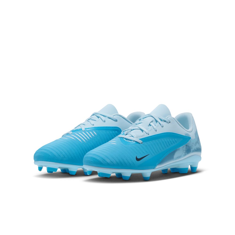 Nike Phantom 6 Low Club FG/MG Fotballsko Barn Haaland Blå