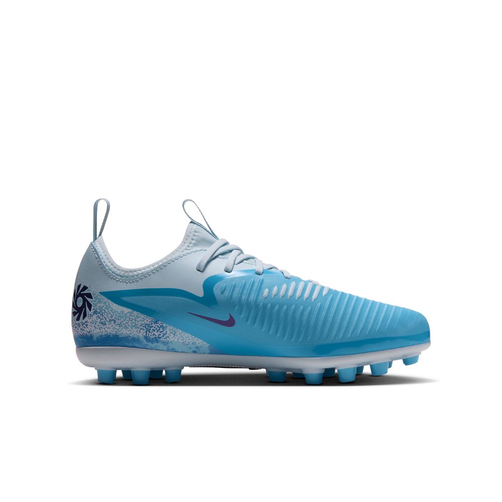 Nike Phantom 6 Low Academy AG Fotballsko Barn Haaland Blå
