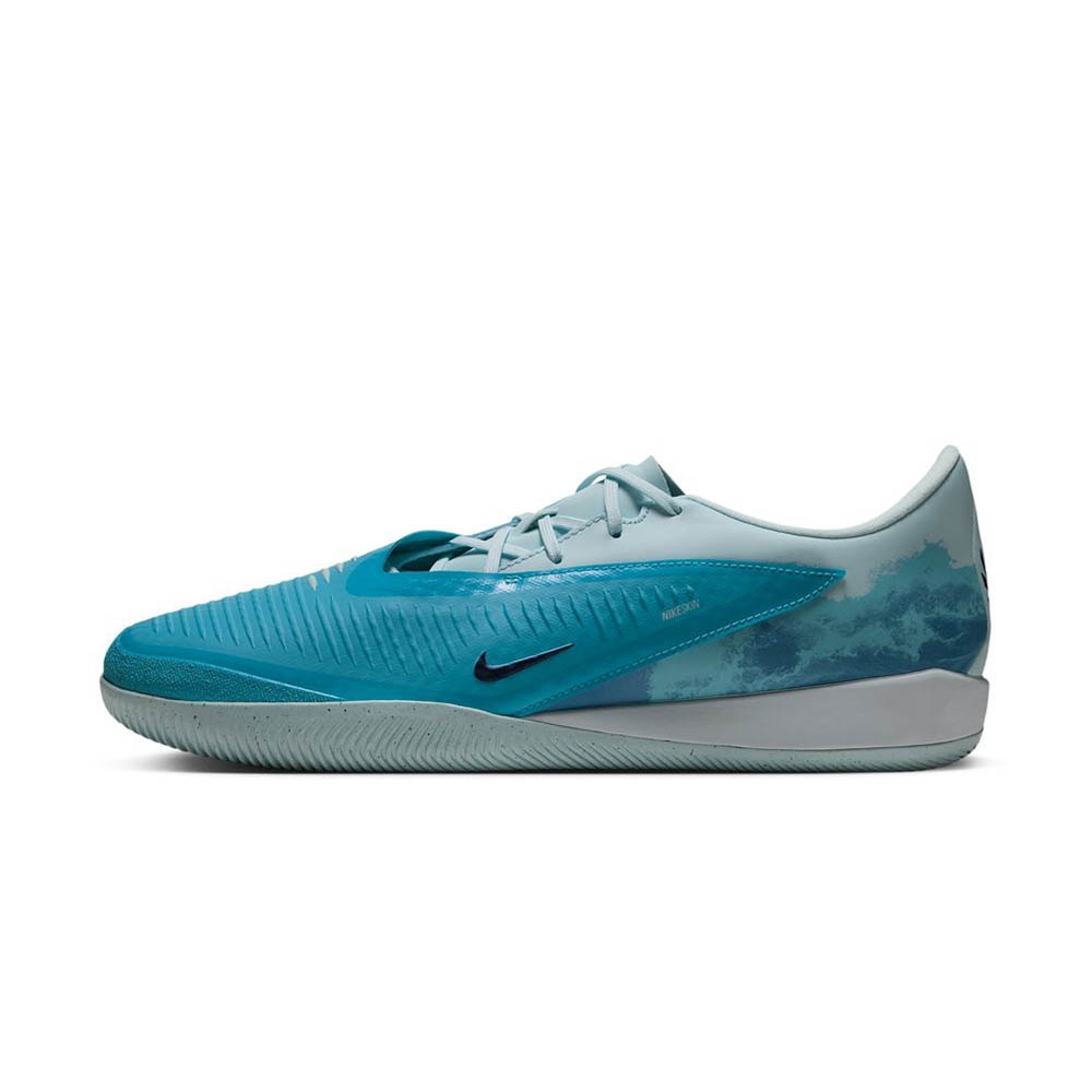 Nike Phantom 6 Low Academy IC Futsal Innendørs Fotballsko Haaland Blå