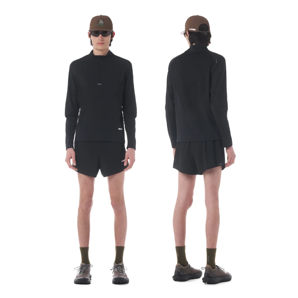 SATISFY FuzzFleece Octa Half-Zip Langermet Trøye Sort