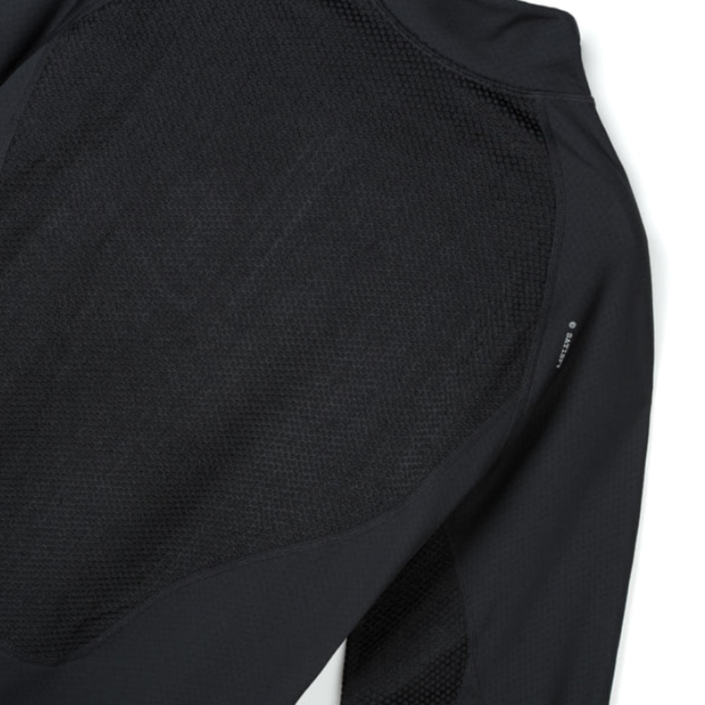 SATISFY FuzzFleece Octa Half-Zip Langermet Trøye Sort