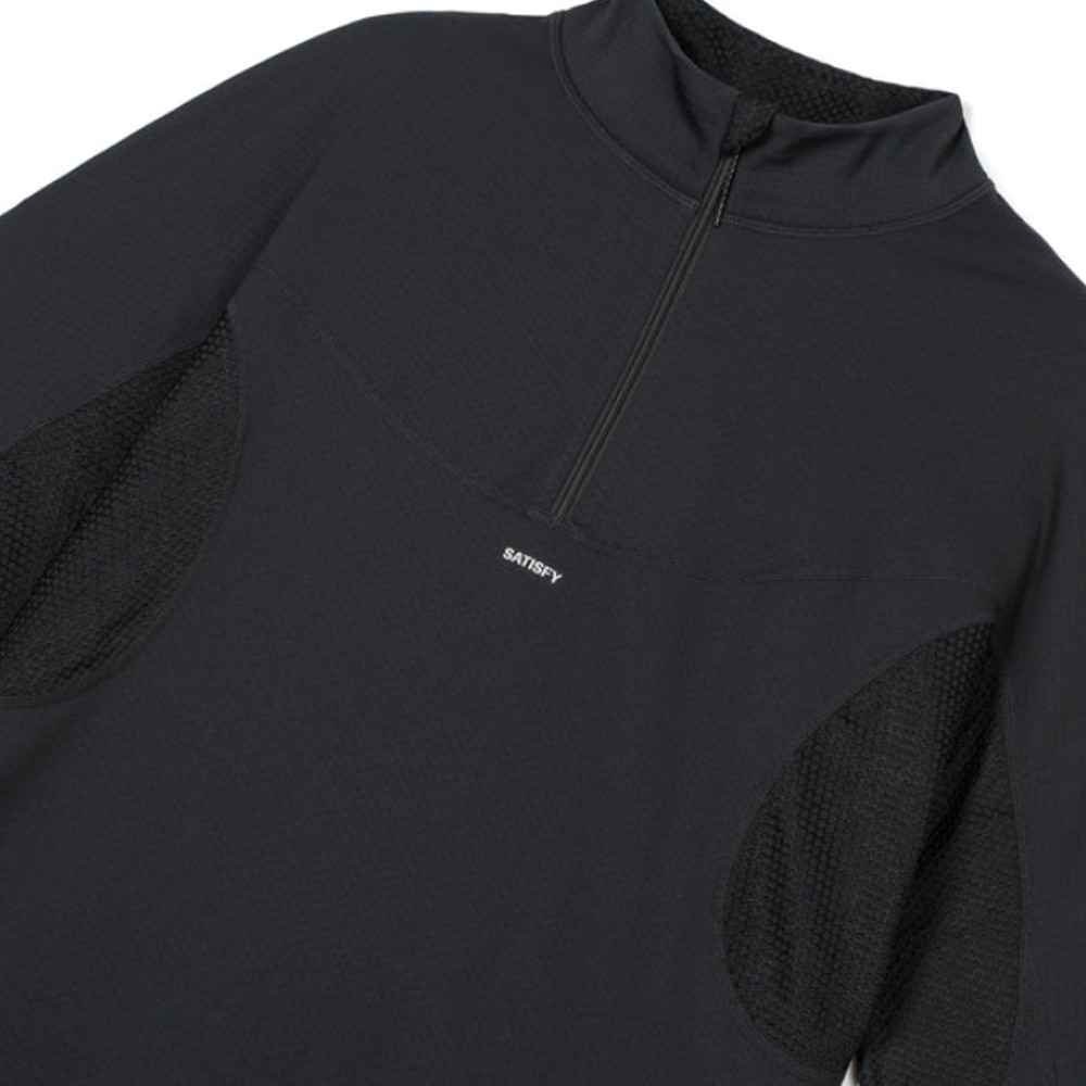 SATISFY FuzzFleece Octa Half-Zip Langermet Trøye Sort