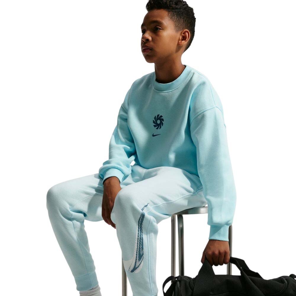 Nike Haaland Club Fleece Fritidsbukse Barn Lyseblå