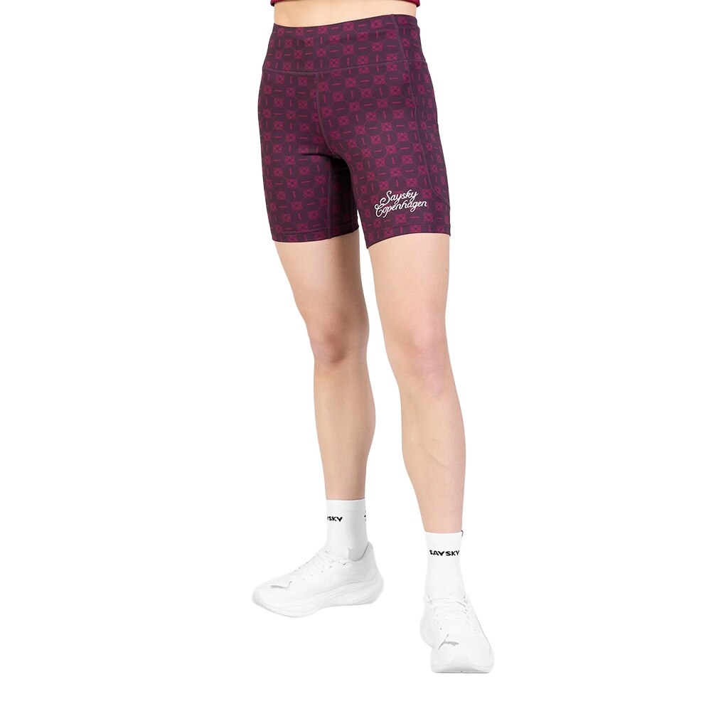 Saysky Couture Combat+ 7" Løpetights Dame Burgunder