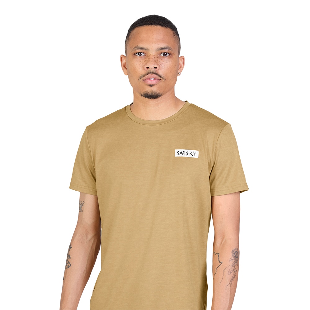 SAYSKY Clean Pace T-skjorte Herre Beige