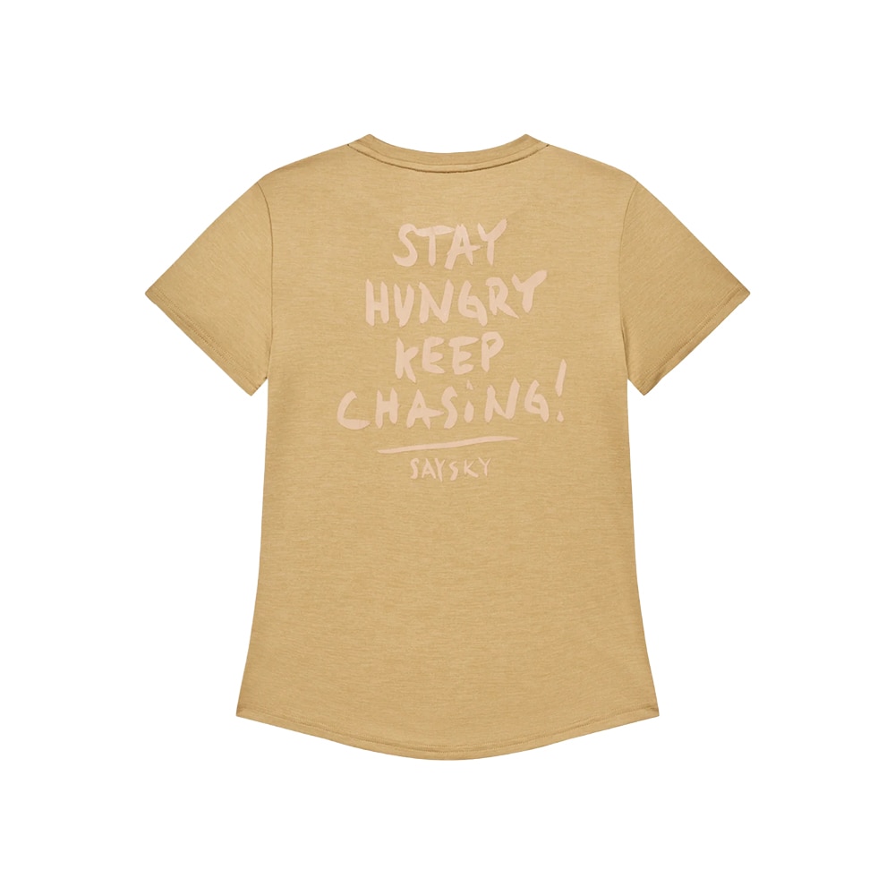 SAYSKY Tiger Clean Pace T-skjorte Dame Beige