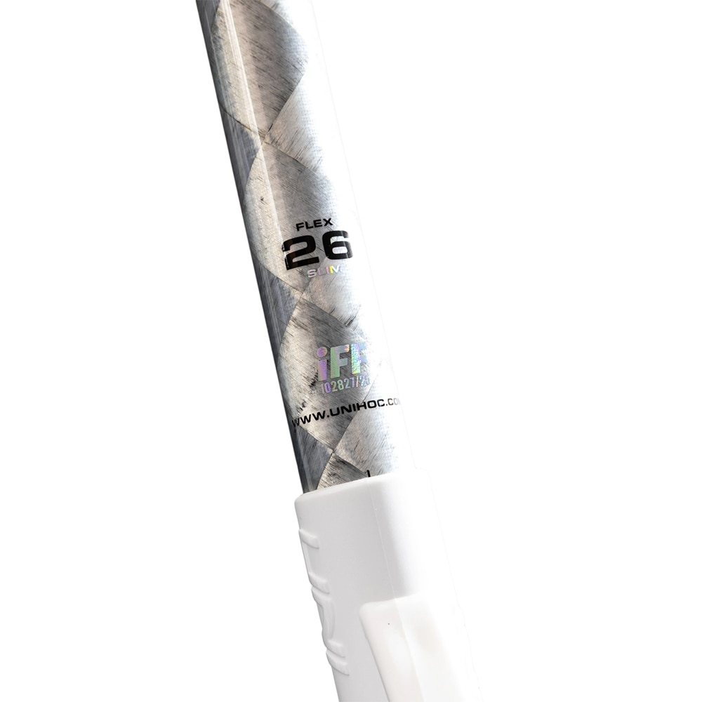 Unihoc Unilite Carbskin TI 26 Slim 100cm LEFT Innebandykølle Hvit/Sølv