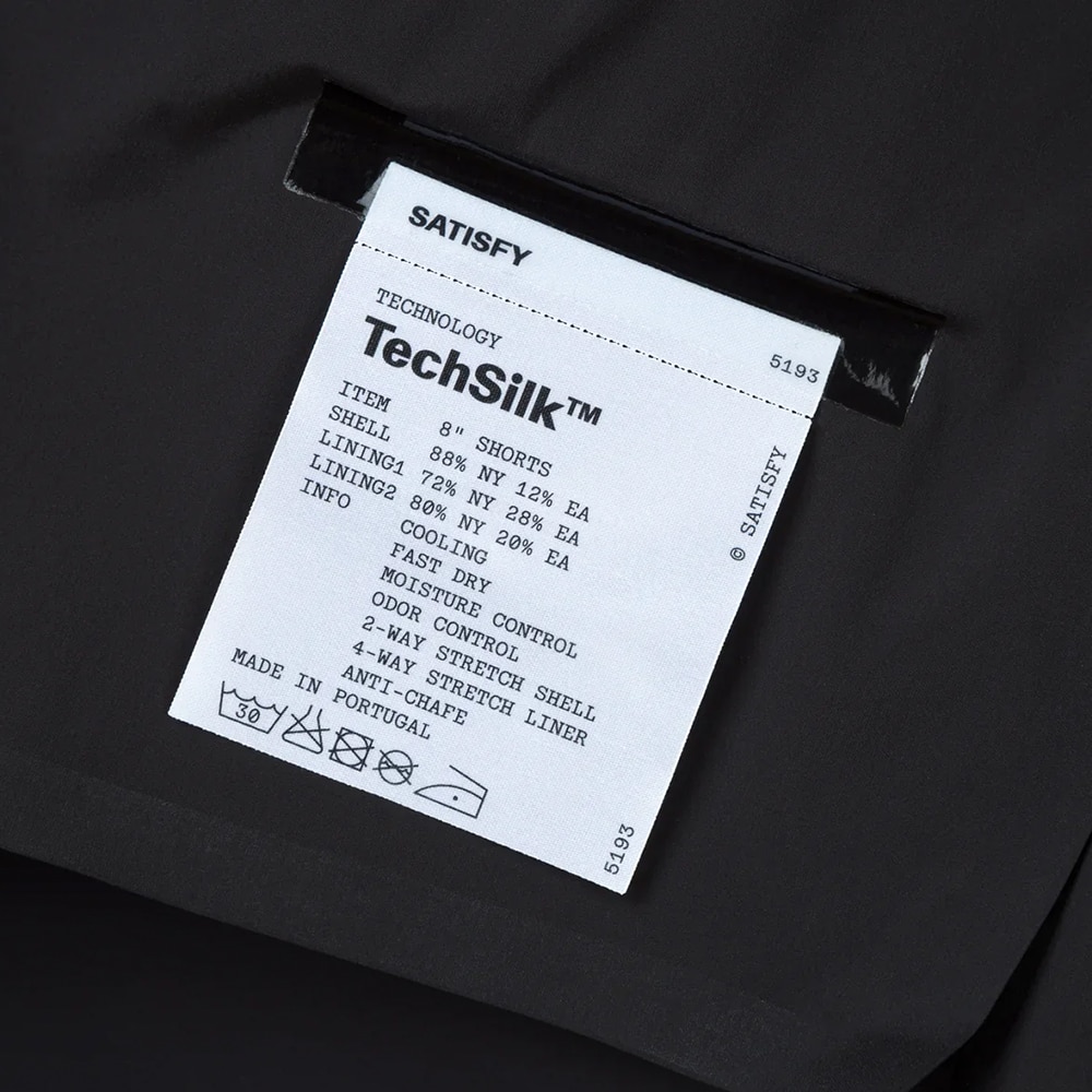 Satisfy TechSilk 8 Løpeshorts Herre Sort
