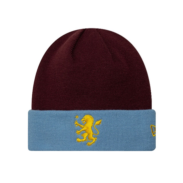 New Era Aston Villa Cuff Knit Beanie Burgunder/Blå