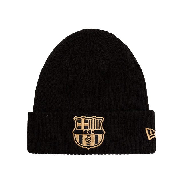 New Era FC Barcelona Ribbed Cuff Beanie Sort/Gull