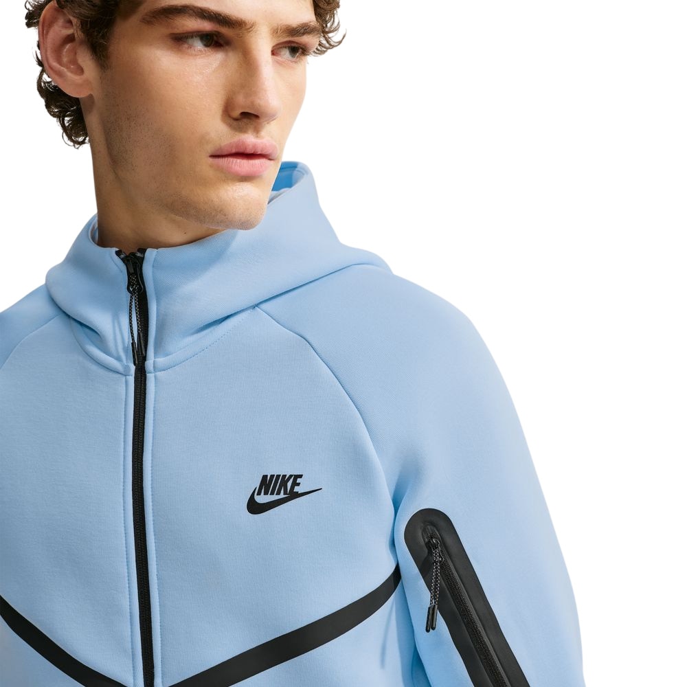 Nike Sportswear Tech Fleece Full-Zip Windrunner Hettegenser Lyseblå/Sort